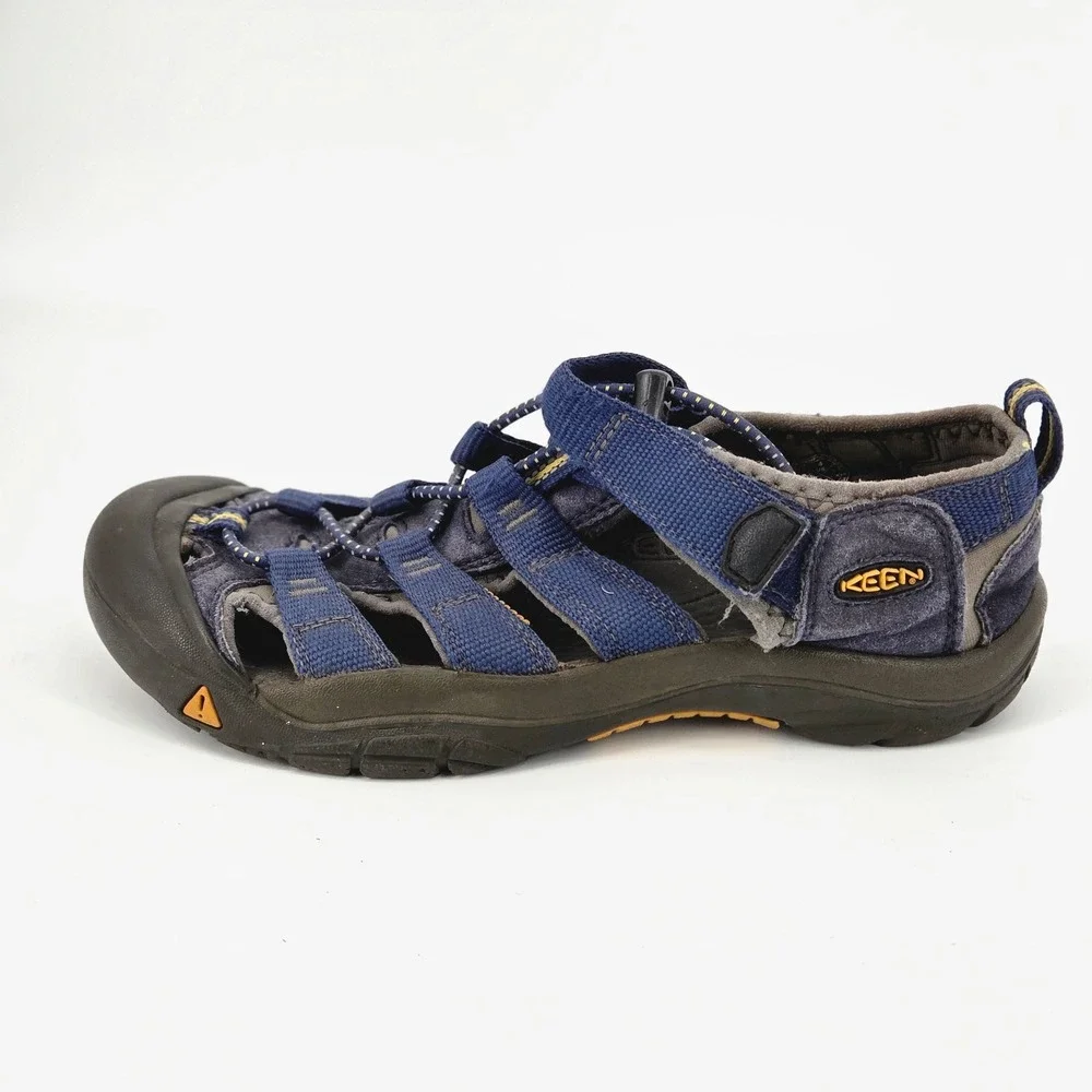 KEEN Big Kids Newport H2 Waterproof Hiking Sandals Blue Gargoyle Size 4 4Y VGUC